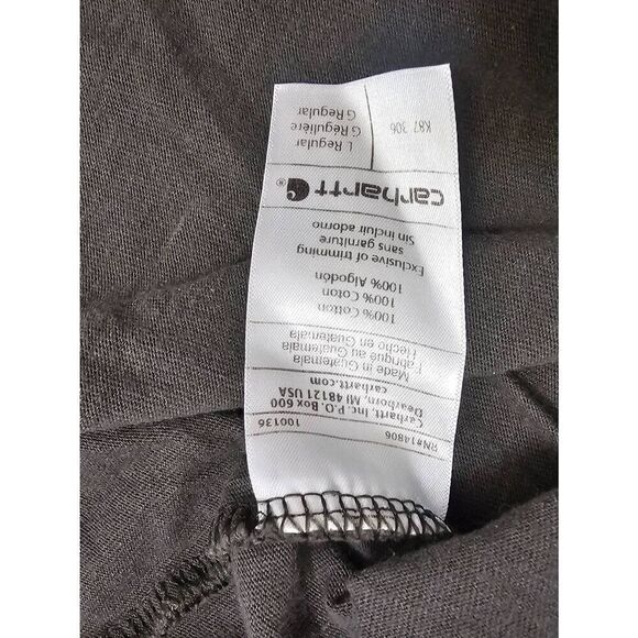 Carhartt Mens Olive Green Short Sleeve Shirt Size Large - Picture 4 of 5